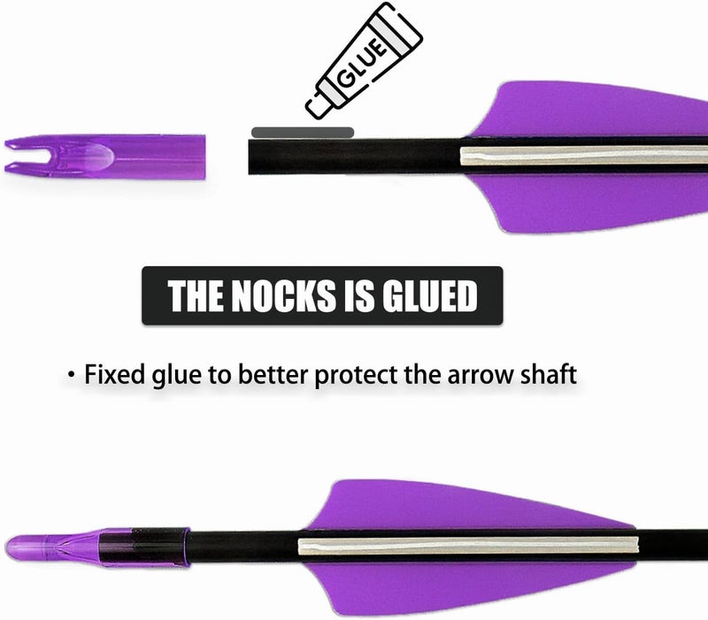 BOWSOUL 31“ Archery Arrows Training Practice Target Arrows for Kids Youth or Beginners Streamlined Points Durable Shaft on Recurve Bows Youth Bow and Longbows(Pack of 12) - Image 3